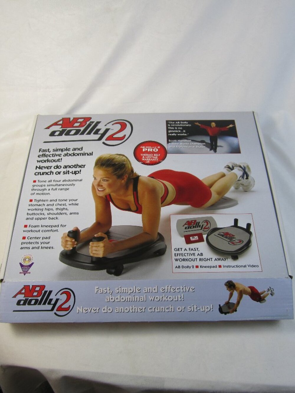 Ab Dolly 2 Belly Workout Abdominal Stomach Exercise Equipment-New(Open Box)